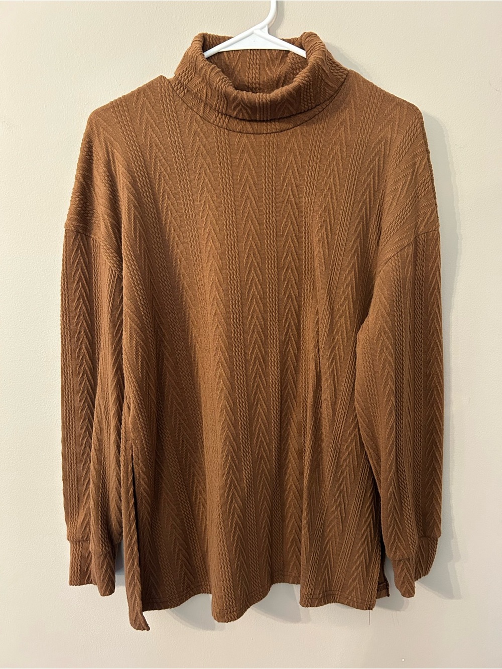 SHEIN Brown Cowl Neck Sweater